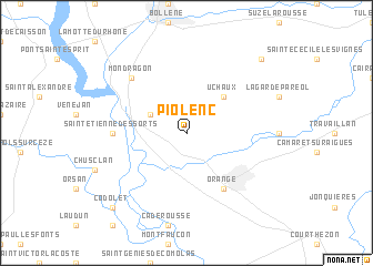 map of Piolenc