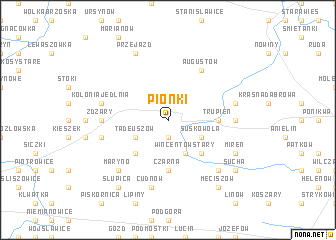 map of Pionki