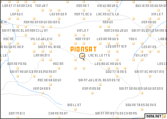 map of Pionsat