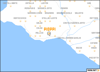 map of Pioppi