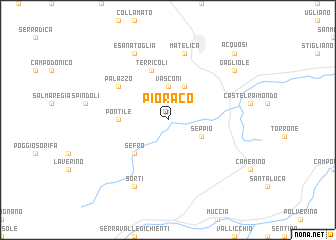 map of Pioraco