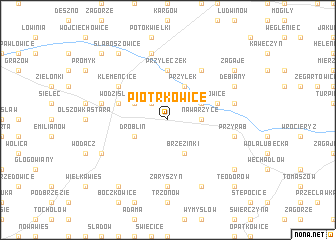 map of Piotrkowice