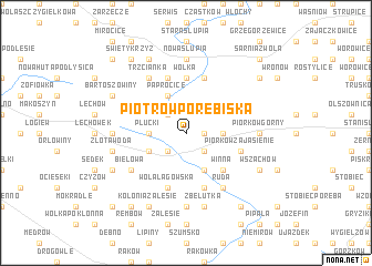 map of Piotrów Porębiska