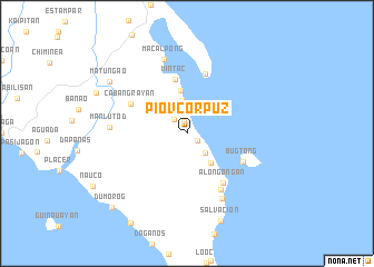 map of Pio V. Corpuz