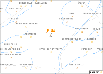 map of Pioz