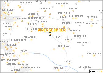 map of Pipers Corner