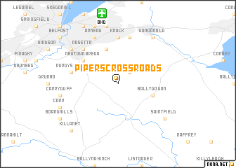 map of Pipers Cross Roads