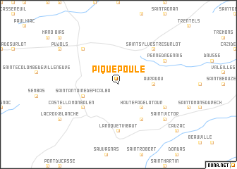 map of Piquepoule