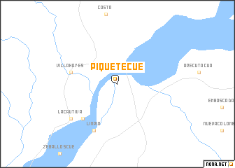 map of Piquete Cué