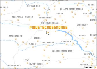 map of Piquetʼs Cross Roads