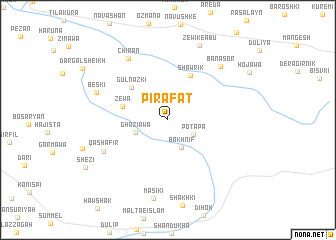 map of Pīrafāt