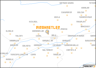 map of Pirahmetler