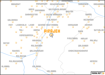 map of Pīrajeh