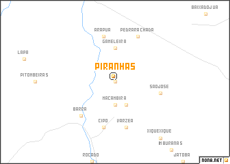 map of Piranhas