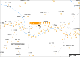 map of Pīrāno Ziārat