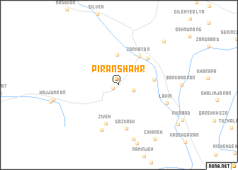 map of Pīrān Shahr