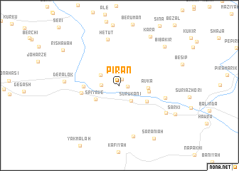 map of Pīrān