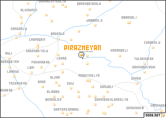 map of Pīrāzmeyān