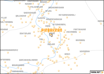 map of Pīr Bakrān