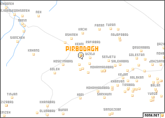 map of Pīr Bodāgh