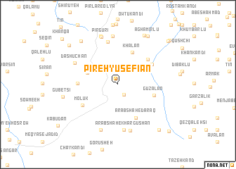 map of Pīreh Yūsefīān