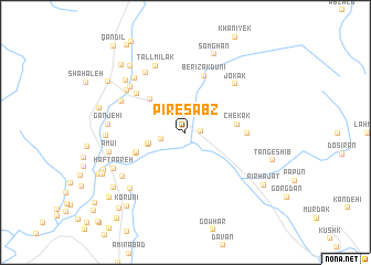 map of Pīr-e Sabz