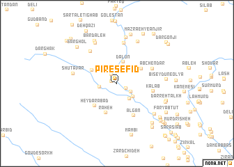 map of Pīr-e Sefīd