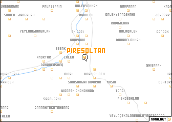 map of Pīr-e Solţan