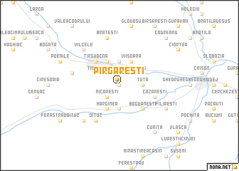 map of Pîrgăreşti