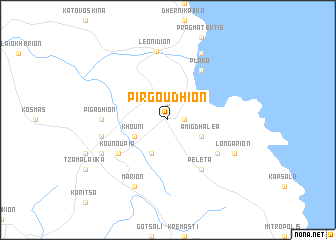 map of Pirgoúdhion