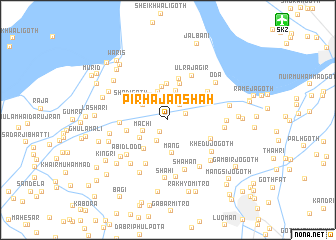 map of Pīr Hajan Shāh