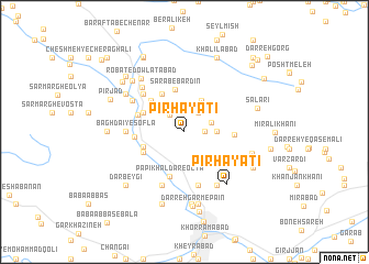 map of Pīr Ḩayātī