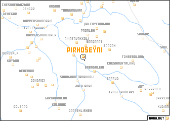 map of Pīr Ḩoseynī