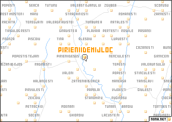 map of Pîrîenii de Mijloc