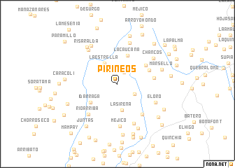 map of Pirineos