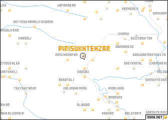 map of Pīrī Sūkhtehzār