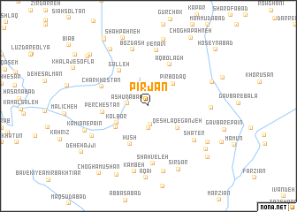 map of Pīrjān