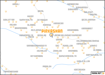 map of Pīr Kāshān