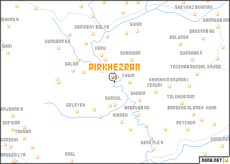 map of Pīr Kheẕrān