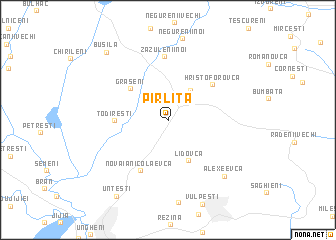 map of Pîrliţa