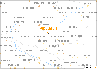 map of Pīr Lūjeh
