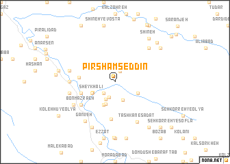 map of Pīr Shams ed Dīn