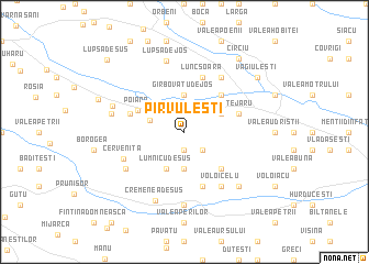 map of Pîrvuleşti