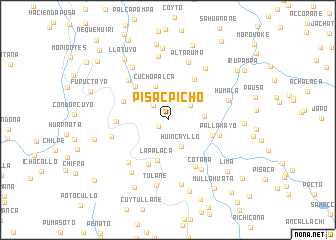 map of Pisac Picho