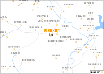 map of Pīsakān