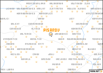 map of Písařov