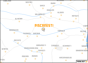 map of Piscăreşti