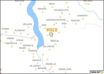 map of Pišče