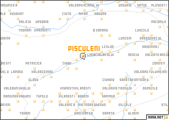 map of Pisculeni