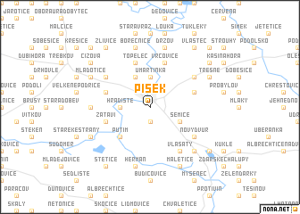 map of Písek